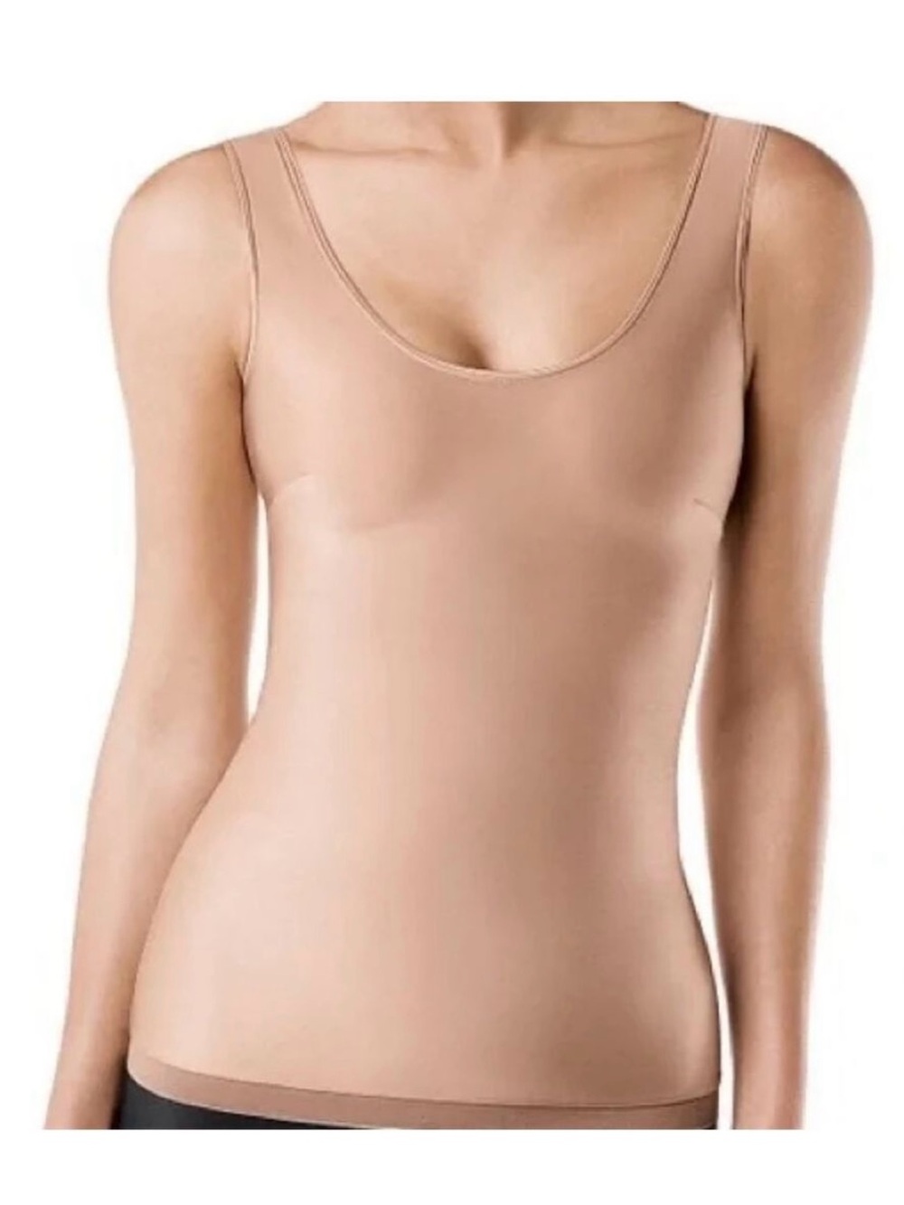 SPANX Slimplicity Scoop Shaping Tank Top Nude Beige Seamless Smoothing Medium